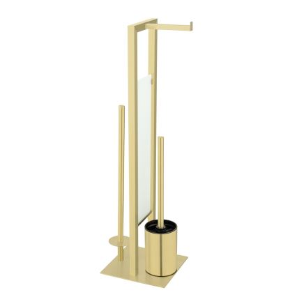 WENKO 26034100 - Σετ WC RIVALTA 18x70 cm ανοξείδωτο/χρυσό/λευκό/μαύρο