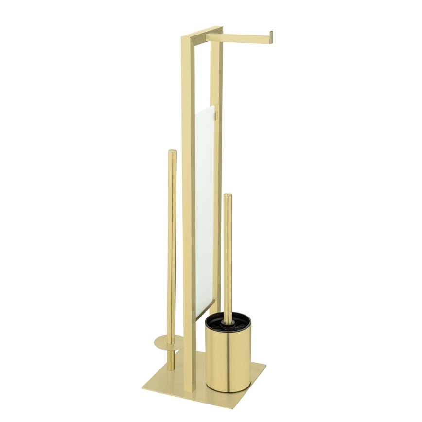 WENKO 26034100 - Σετ WC RIVALTA 18x70 cm ανοξείδωτο/χρυσό/λευκό/μαύρο