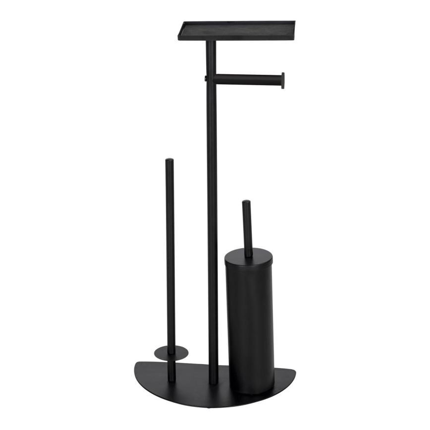 WENKO 26060100 - Σετ WC COSENZA 32,5x72 cm μαύρο