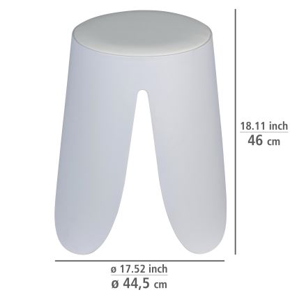 WENKO 26086100 - Σκαμπό COMISO 44,5x46 εκ. λευκό