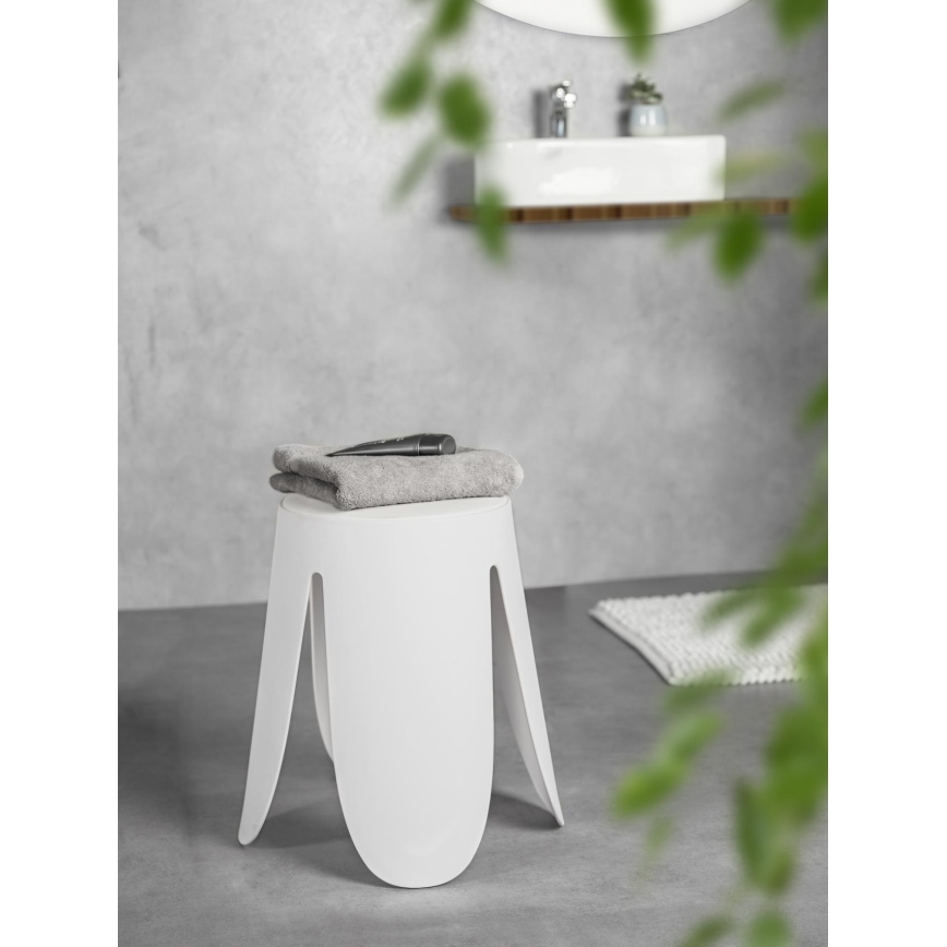 WENKO 26086100 - Σκαμπό COMISO 44,5x46 εκ. λευκό