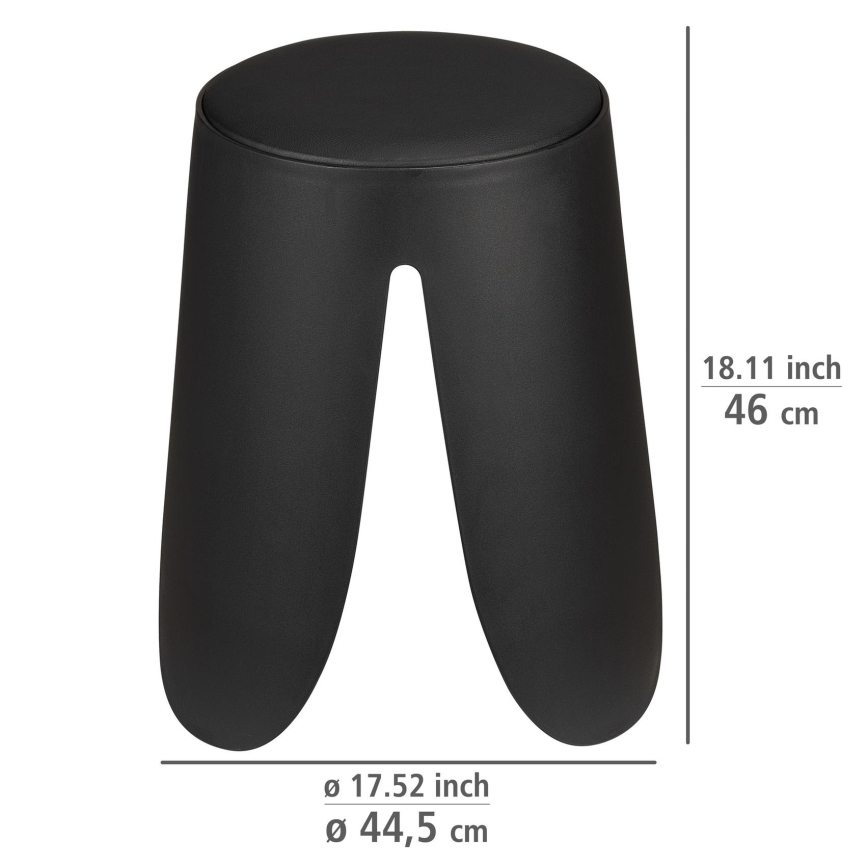 WENKO 26087100 - Σκαμπό COMISO 44,5x46 εκ. μαύρο