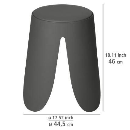 WENKO 26089100 - Σκαμπό COMISO 44,5x46 εκ. ανθρακί
