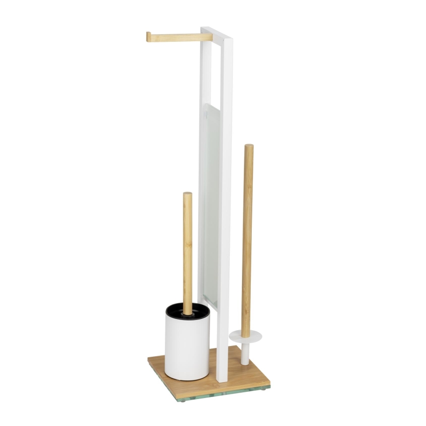 WENKO 26214100 - Σετ WC RIVALTA 18x70 cm καφέ/λευκό