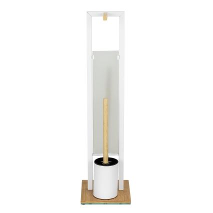 WENKO 26214100 - Σετ WC RIVALTA 18x70 cm καφέ/λευκό