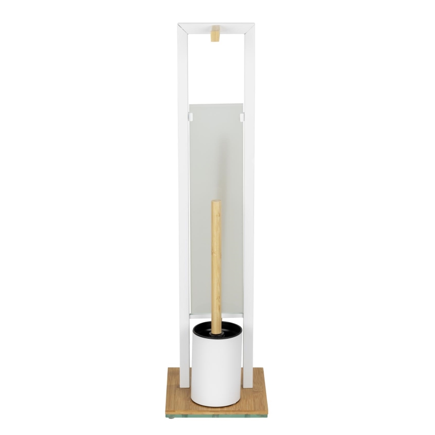 WENKO 26214100 - Σετ WC RIVALTA 18x70 cm καφέ/λευκό