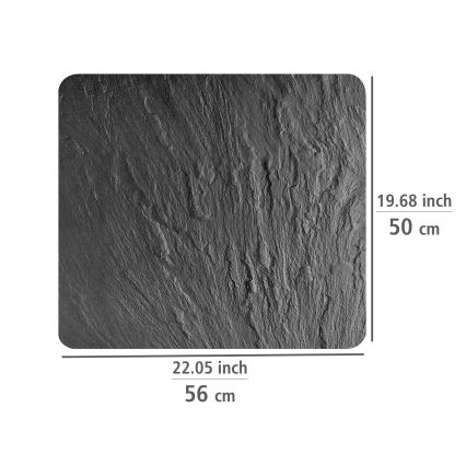 WENKO 2712984500 - Πλάκα κάλυψης ABDECKPLATTE - NEUTRAL 56x50 cm μαύρη/διάφανη