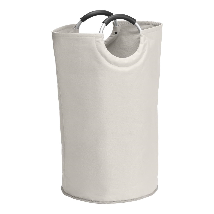 WENKO 3440001100 - Καλάθι ρούχων STONE 38x72 cm μπεζ/ασημί/μαύρο