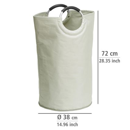 WENKO 3440001100 - Καλάθι ρούχων STONE 38x72 cm μπεζ/ασημί/μαύρο