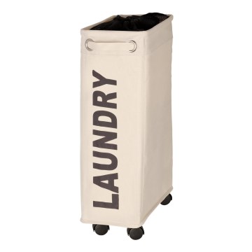 WENKO 3450113100 - Καλάθι ρούχων CORNO 18,5x60 cm μπεζ/μαύρο