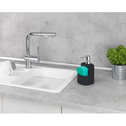 WENKO 3620117800 - Δοσομετρητής υγρού σαπουνιού FESTIVAL 10x18 cm μαύρος