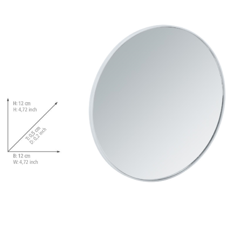 WENKO 3660010100 - Καθρέφτης μακιγιάζ 12x12 cm, γυαλιστερό χρώμιο