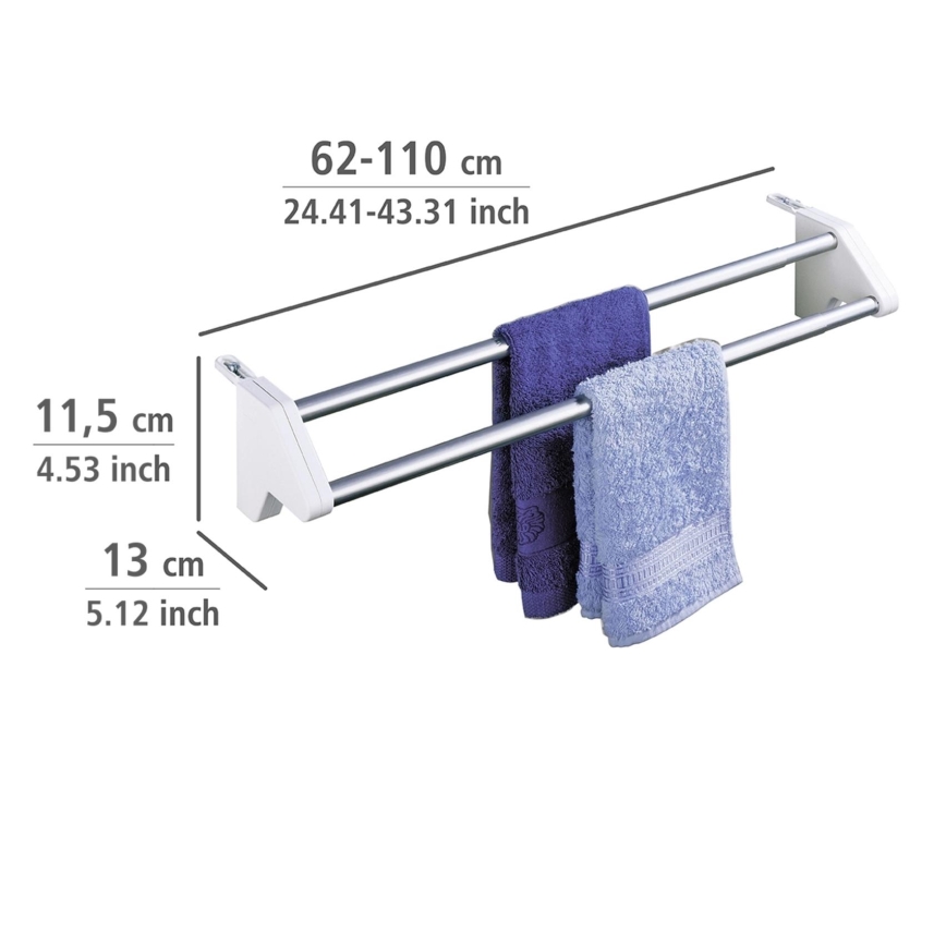 WENKO 3702100 - Κρεμάστρα 13x11,5 cm ασημί/λευκό