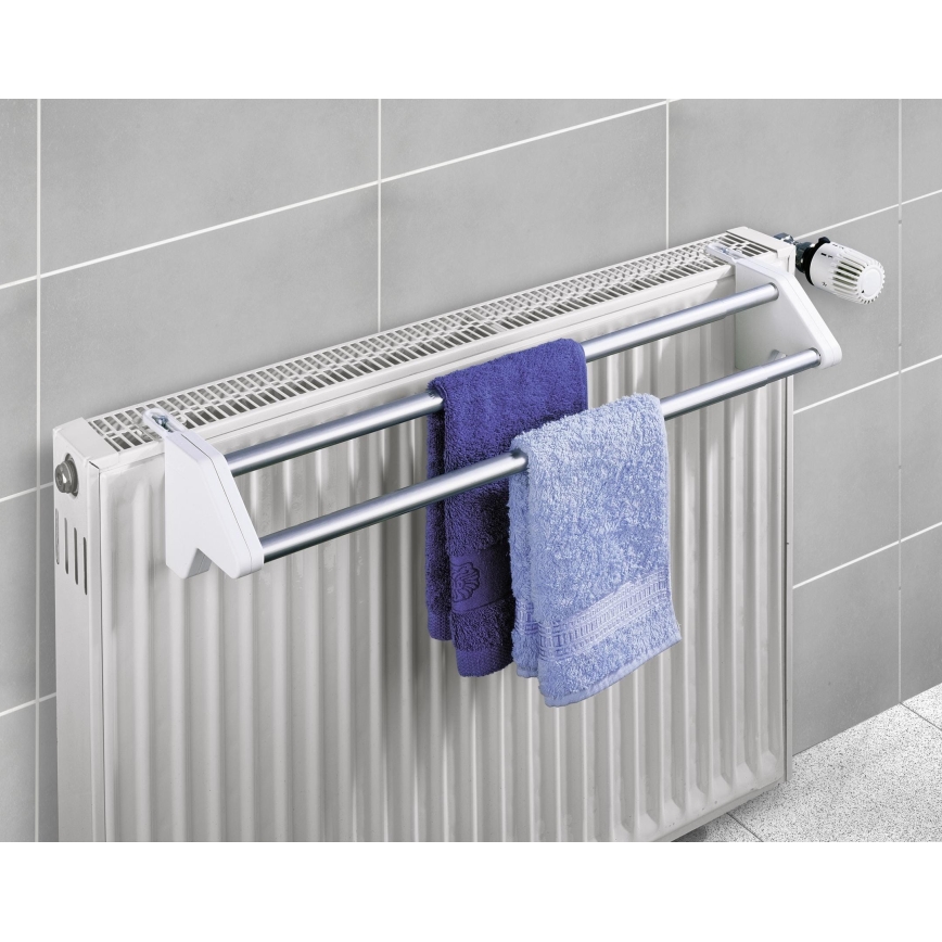 WENKO 3702100 - Κρεμάστρα 13x11,5 cm ασημί/λευκό