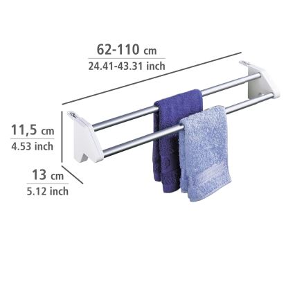WENKO 3702100 - Κρεμάστρα 13x11,5 cm ασημί/λευκό