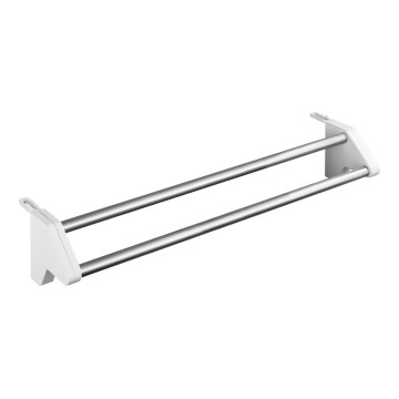 WENKO 3703100 - Απλώστρα ρούχων TWIN 60x13 cm ασημί/λευκή