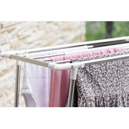 WENKO 3774020100 - Απλώστρα ρούχων PROFI SINGLE 87x79 cm, ανοξείδωτο/ασημί/λευκό