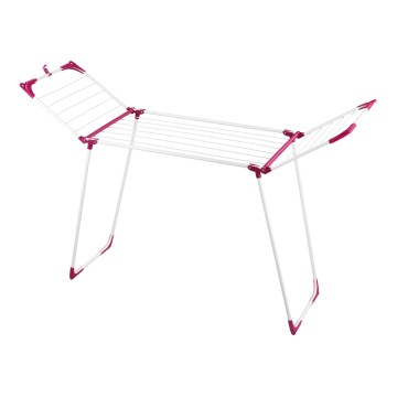 WENKO 3774021100 - Απλώστρα ρούχων SUMMER DRY 153x76 cm λευκή/ροζ