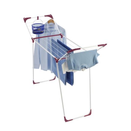 WENKO 3774021100 - Απλώστρα ρούχων SUMMER DRY 153x76 cm λευκή/ροζ