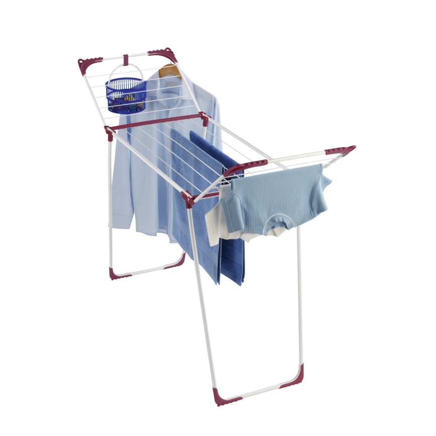 WENKO 3774021100 - Απλώστρα ρούχων SUMMER DRY 153x76 cm λευκή/ροζ