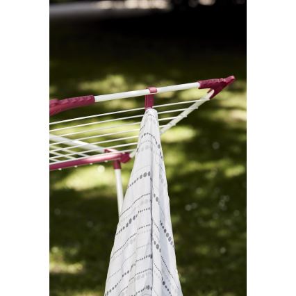 WENKO 3774021100 - Απλώστρα ρούχων SUMMER DRY 153x76 cm λευκή/ροζ