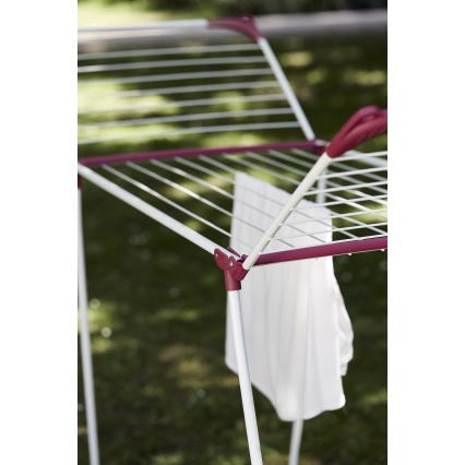 WENKO 3774021100 - Απλώστρα ρούχων SUMMER DRY 153x76 cm λευκή/ροζ