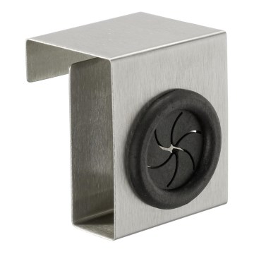 WENKO 4368060100 - Γάντζος PUSH 5x6 cm ασημί/μαύρο