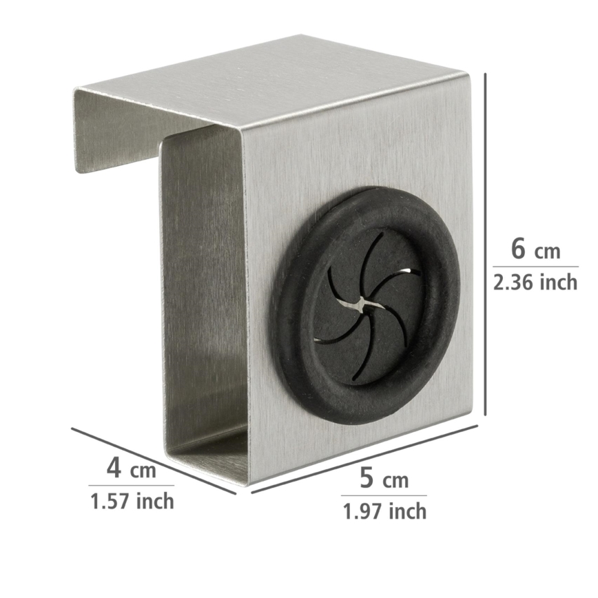 WENKO 4368060100 - Γάντζος PUSH 5x6 cm ασημί/μαύρο