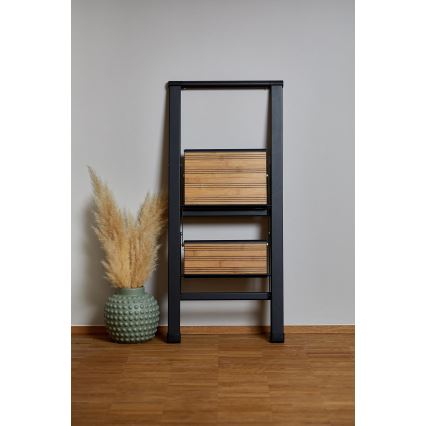 WENKO 50482100 - Σκαλοπάτι ALU-DESIGN 44x101 cm μαύρο