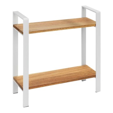 WENKO 53024100 - Ράφι LOUISA 32x33 cm λευκό/καφέ