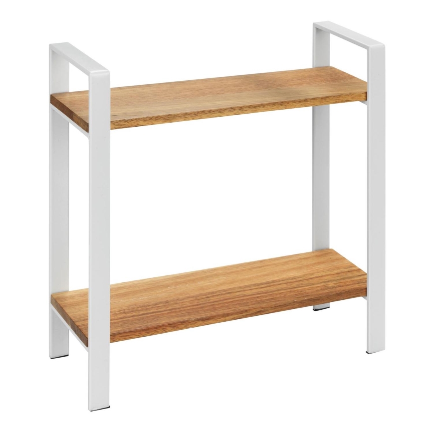 WENKO 53024100 - Ράφι LOUISA 32x33 cm λευκό/καφέ