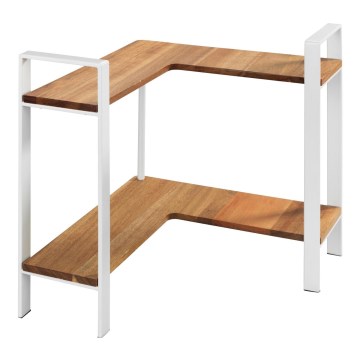 WENKO 53025100 - Ράφι LOUISA 30x33 cm λευκό/καφέ