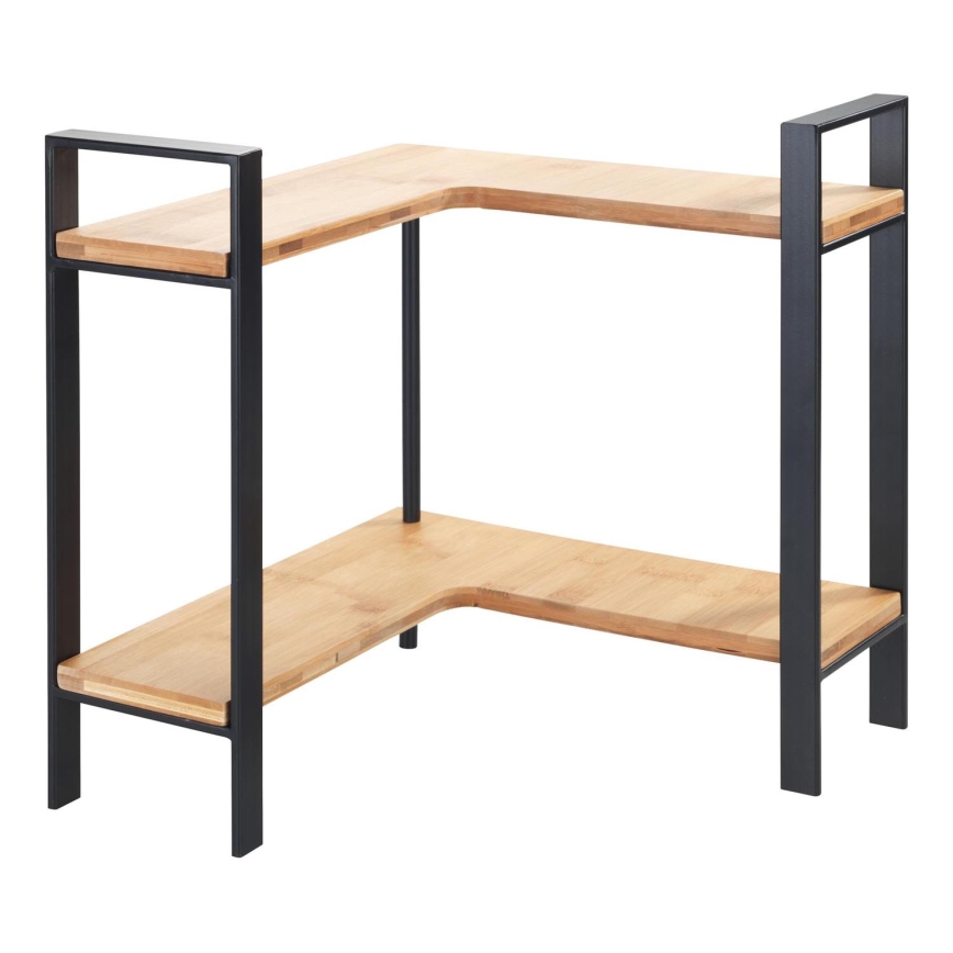 WENKO 53028100 - Ράφι LOU 30x33 cm μαύρο/καφέ