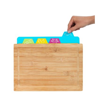 WENKO 53064100 - Σανίδα κοπής 32,5x22,5 cm καφέ/πολύχρωμη