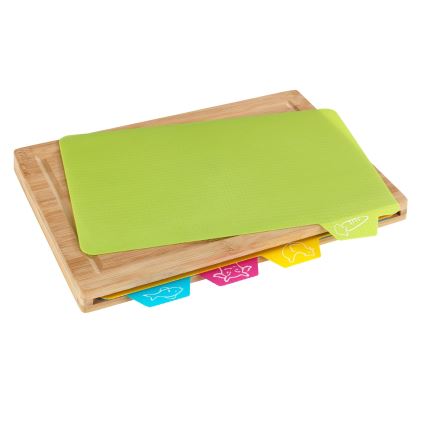 WENKO 53064100 - Σανίδα κοπής 32,5x22,5 cm καφέ/πολύχρωμη