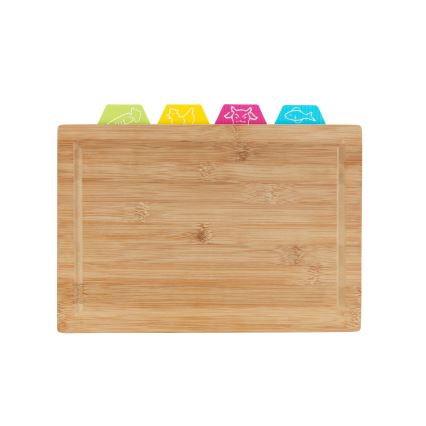 WENKO 53064100 - Σανίδα κοπής 32,5x22,5 cm καφέ/πολύχρωμη