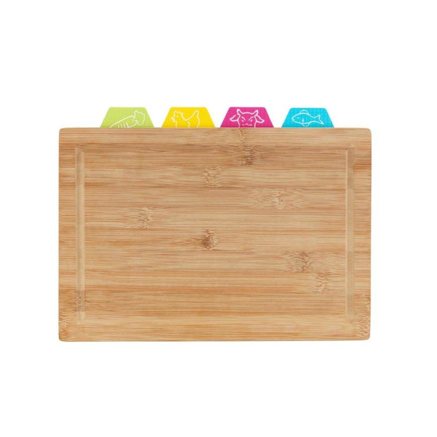 WENKO 53064100 - Σανίδα κοπής 32,5x22,5 cm καφέ/πολύχρωμη