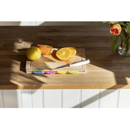 WENKO 53064100 - Σανίδα κοπής 32,5x22,5 cm καφέ/πολύχρωμη