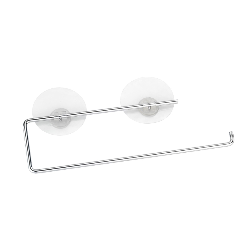 WENKO 53130100 - Βάση για πετσέτες STATIC-LOC 30x8,5 cm ασημί/διάφανο