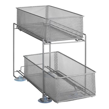 WENKO 53140800 - Ράφι GIOMA 35x33,5 cm ασημί