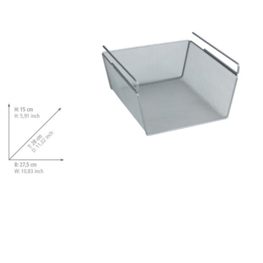 WENKO 53142100 - Ασημένιο καλάθι 27,5x28 cm
