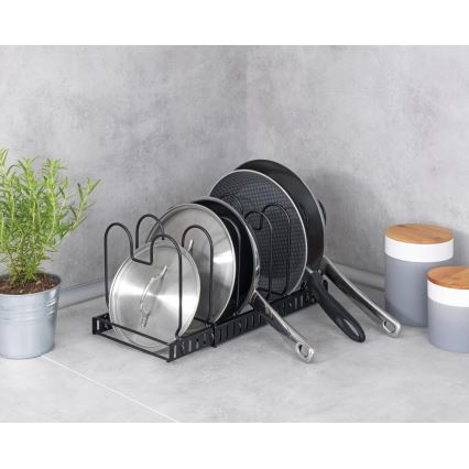WENKO 53149100 - Βάση για καπάκια και τηγάνια 18x18 εκ. μαύρη