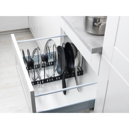 WENKO 53149100 - Βάση για καπάκια και τηγάνια 18x18 εκ. μαύρη