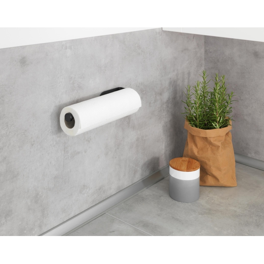 WENKO 53214100 - Θήκη ρολού NIO 27,5x7 cm μαύρη