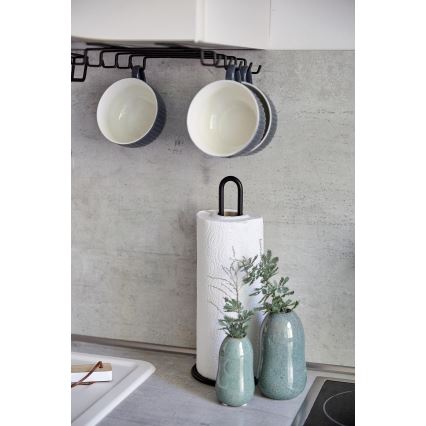 WENKO 53256100 - Θήκη για χαρτί κουζίνας 12,5x32,5 cm μαύρη