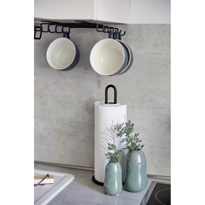 WENKO 53256100 - Θήκη για χαρτί κουζίνας 12,5x32,5 cm μαύρη