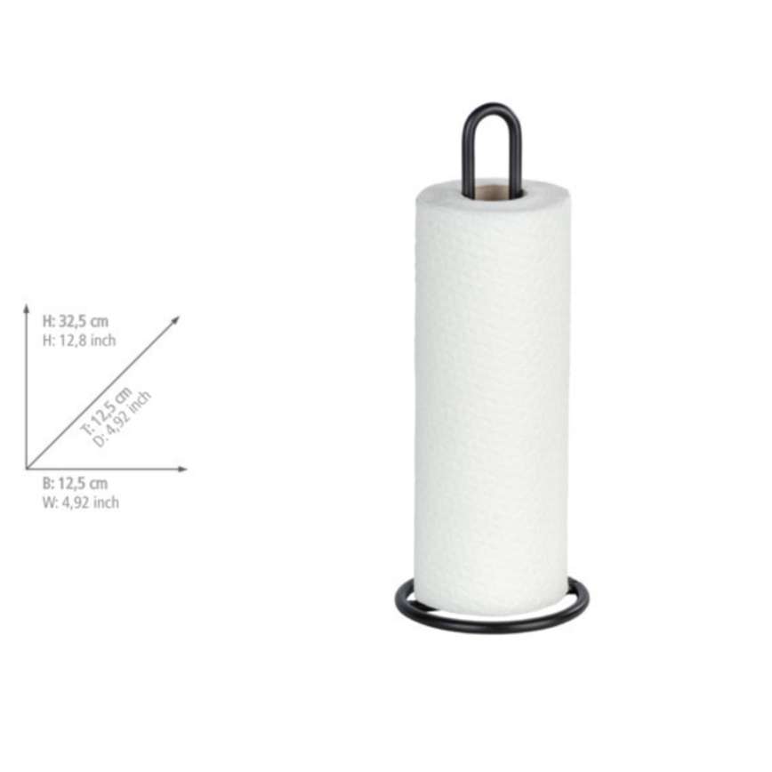 WENKO 53256100 - Θήκη για χαρτί κουζίνας 12,5x32,5 cm μαύρη