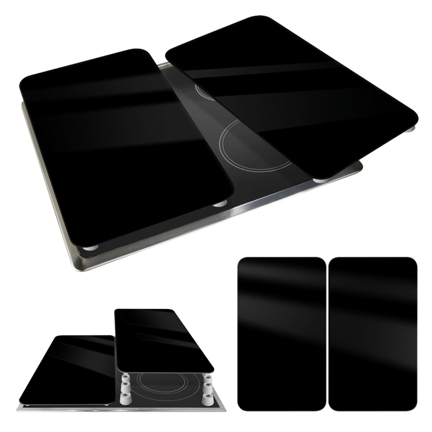 WENKO 53898100 - Πλάκα κάλυψης 52x30 cm μαύρη/γκρι/διάφανη