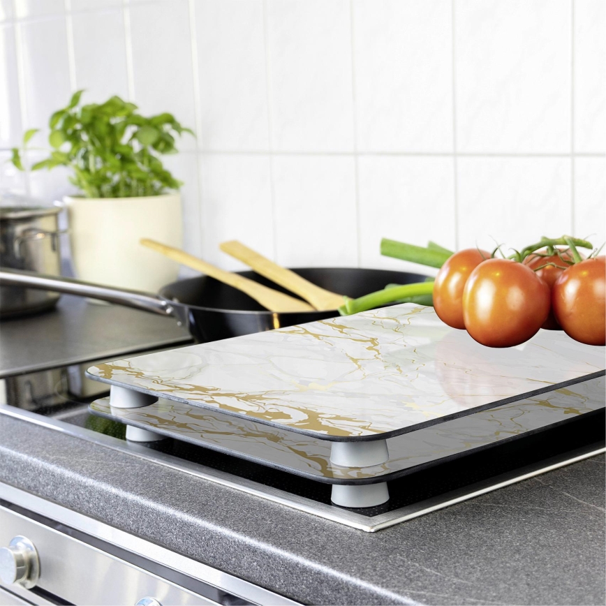 WENKO 53901100 - Καπάκι εστίας 30x52 εκ. λευκό/γκρι/διαφανές