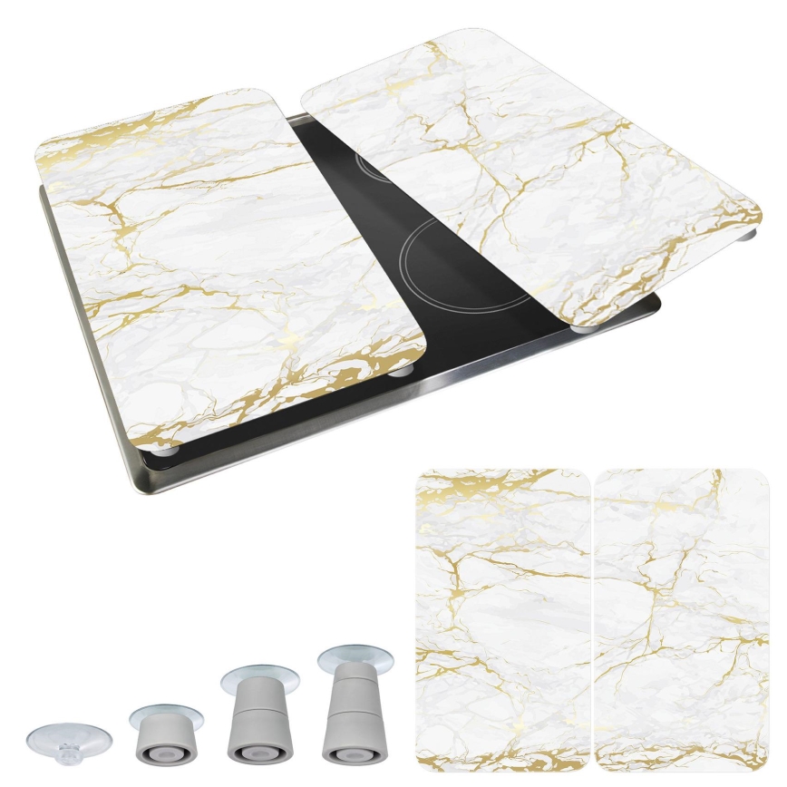 WENKO 53901100 - Καπάκι εστίας 30x52 εκ. λευκό/γκρι/διαφανές